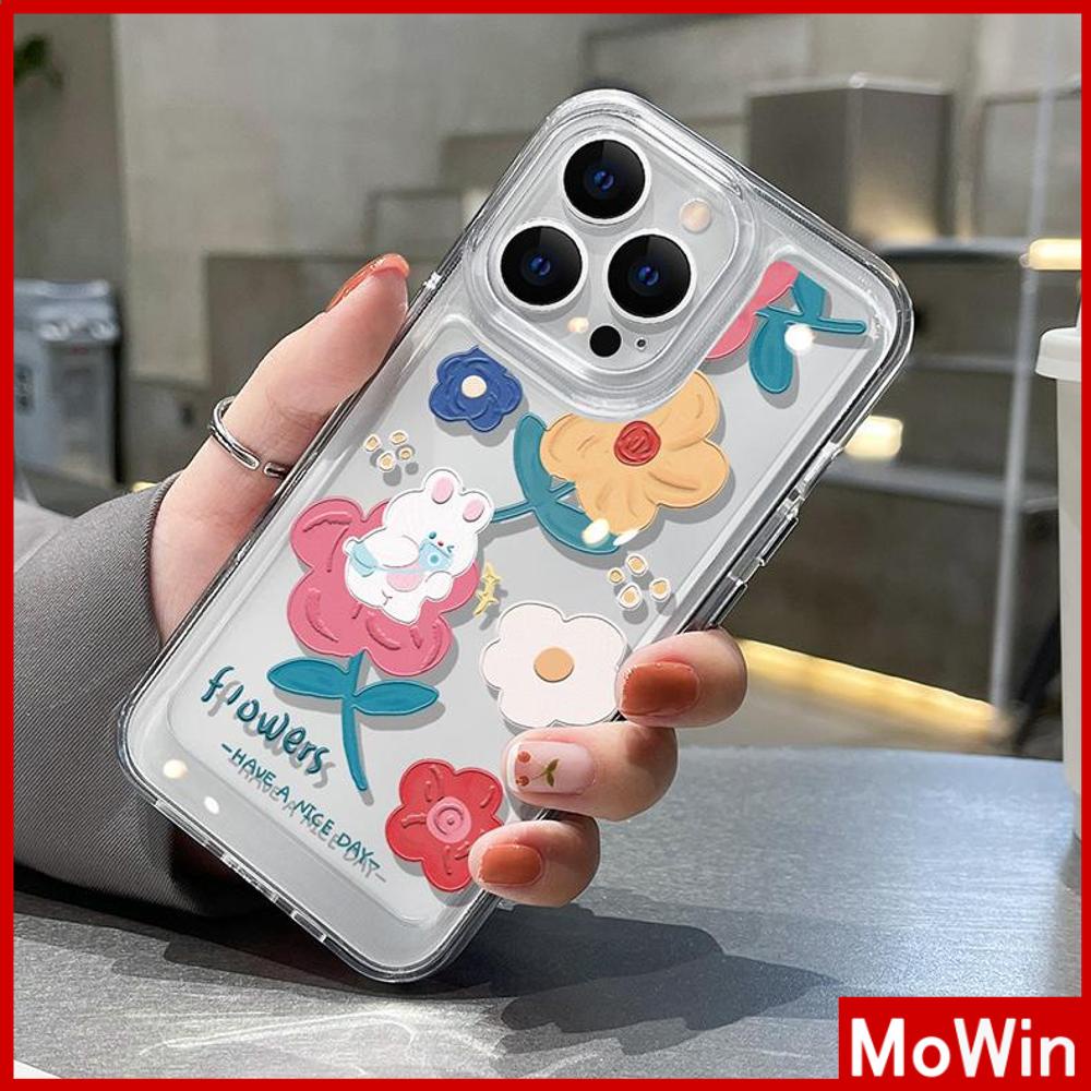 iPhone Case HD Acrylic Hard Case High Clear Metal Button Protection Camera Shockproof Painting Flowers Compatible with iPhone 14 Pro Max 14 Plus 13 Pro Max 12 Pro Max 11 XR 7Plus