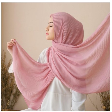 PASHMINA PLISKET BAHAN CERUTY PREMIUM PLISKET FULL LIDI TANPA GARIS TENGAH PART 2