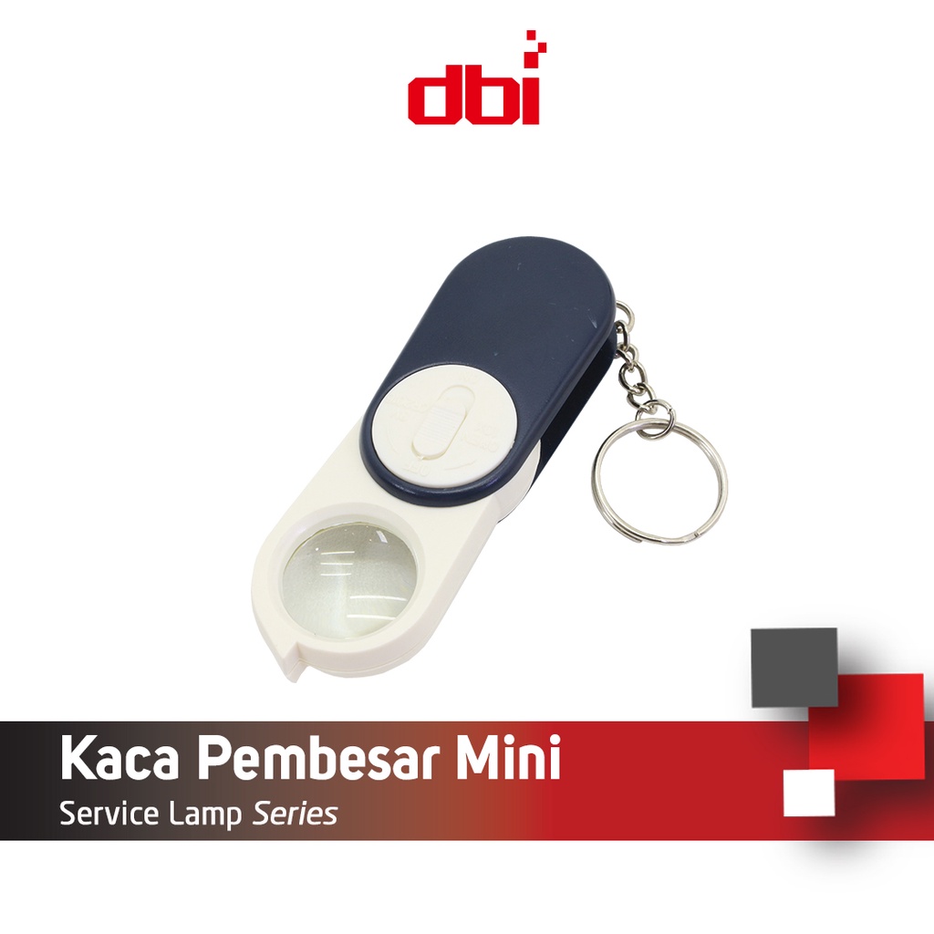 KACA PEMBESAR + LAMPU LED MINI 10X (GANT. KUNCI)