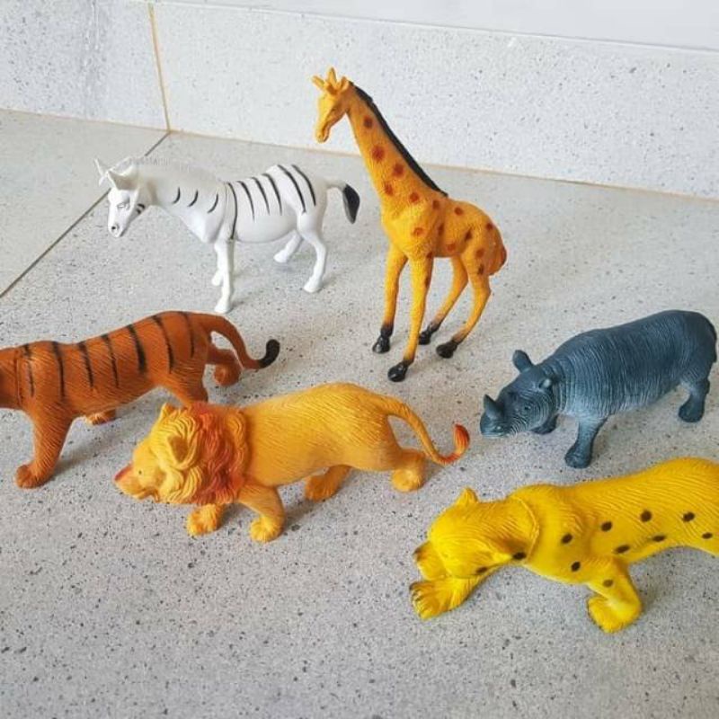 Set Mainan Hewan Kebun Binatang Animal Kingdom - Mainan Hewan Karet / Figure Mainan Animal Kingdom /
