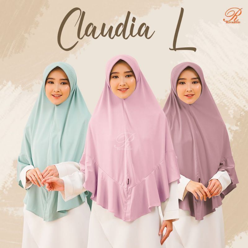 PROMO Kerudung Rivantie claudia L / Jersey creb / kerudung instan