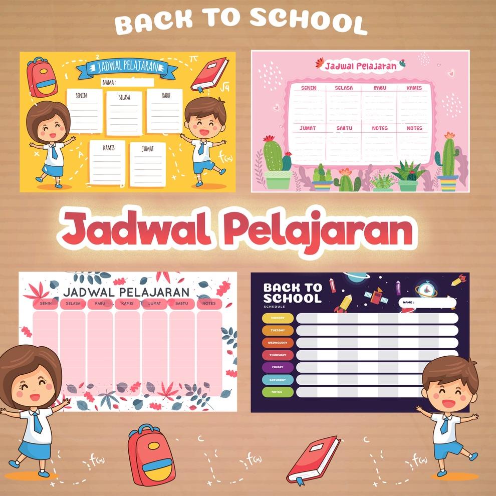 

(K2Z4) POSTER CLEAN WIPE JADWAL PELAJARAN SEKOLAH ANAK //Barang@diskon