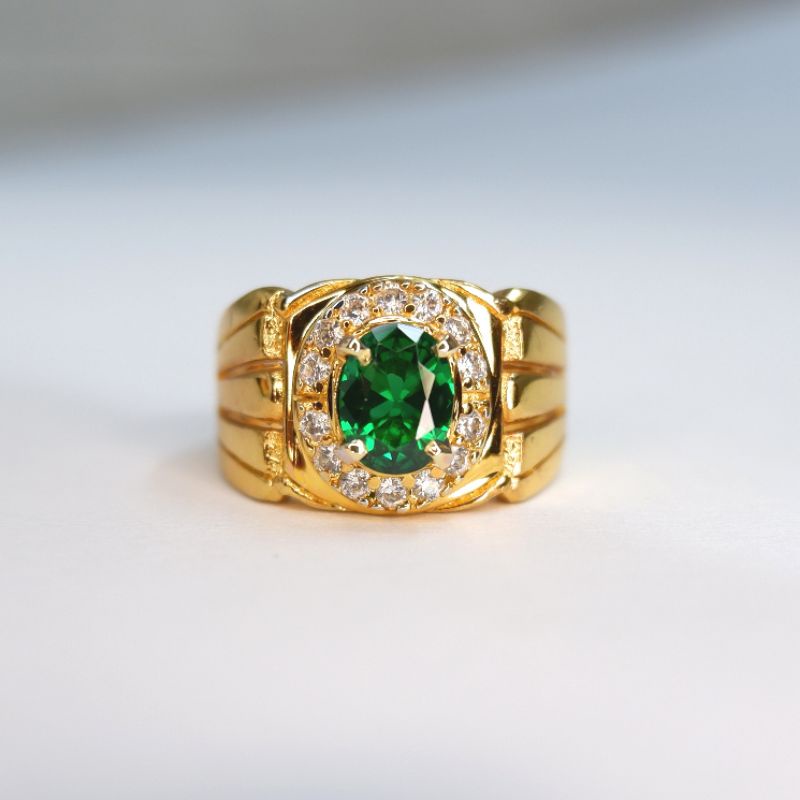 Batu Cincin Zamrud Emerald Nano Synthetic