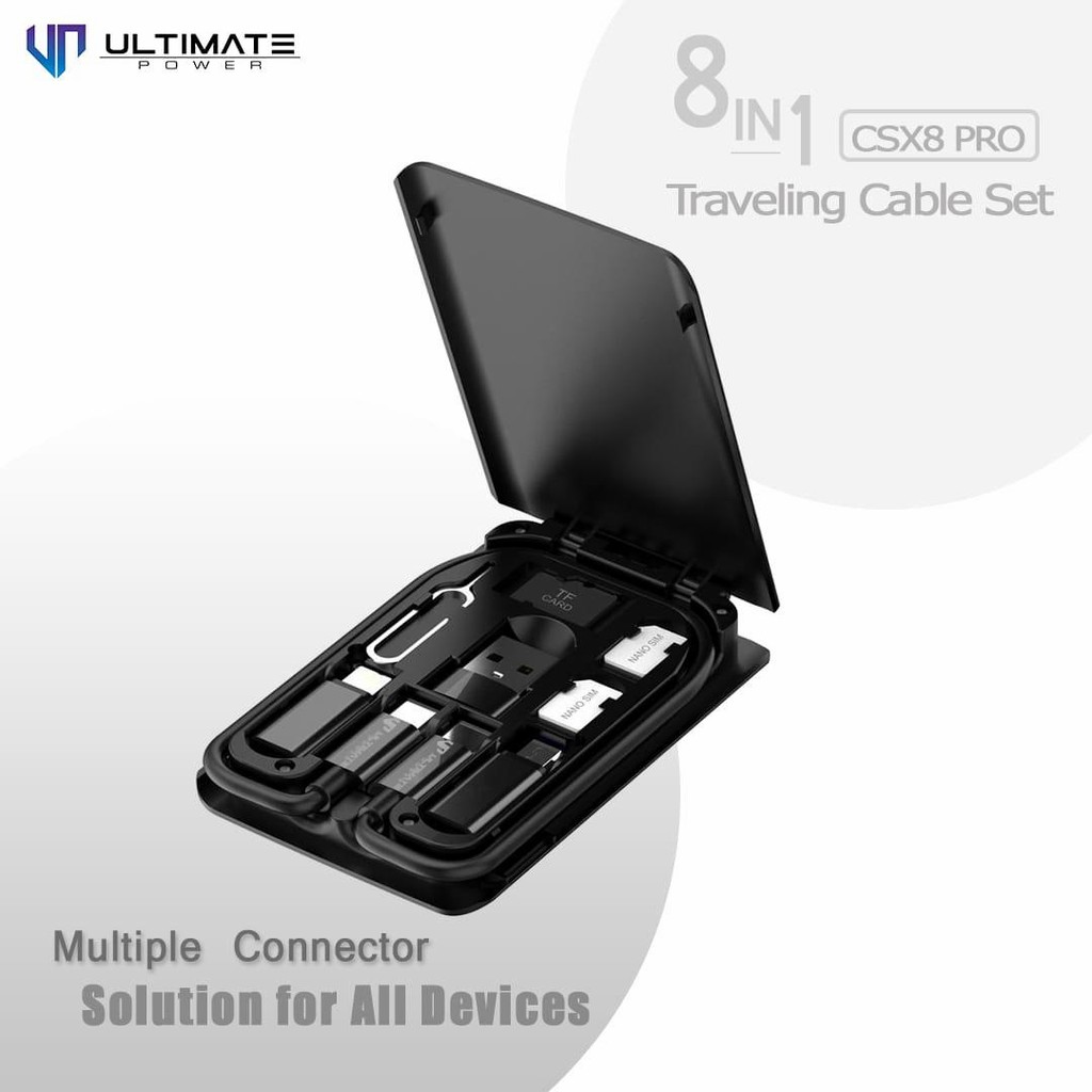 Ultimate 8 IN 1 Cable Travel Original Ultimate CSX8 Pro Kabel Set USB Type c to Type c Kabel pendek