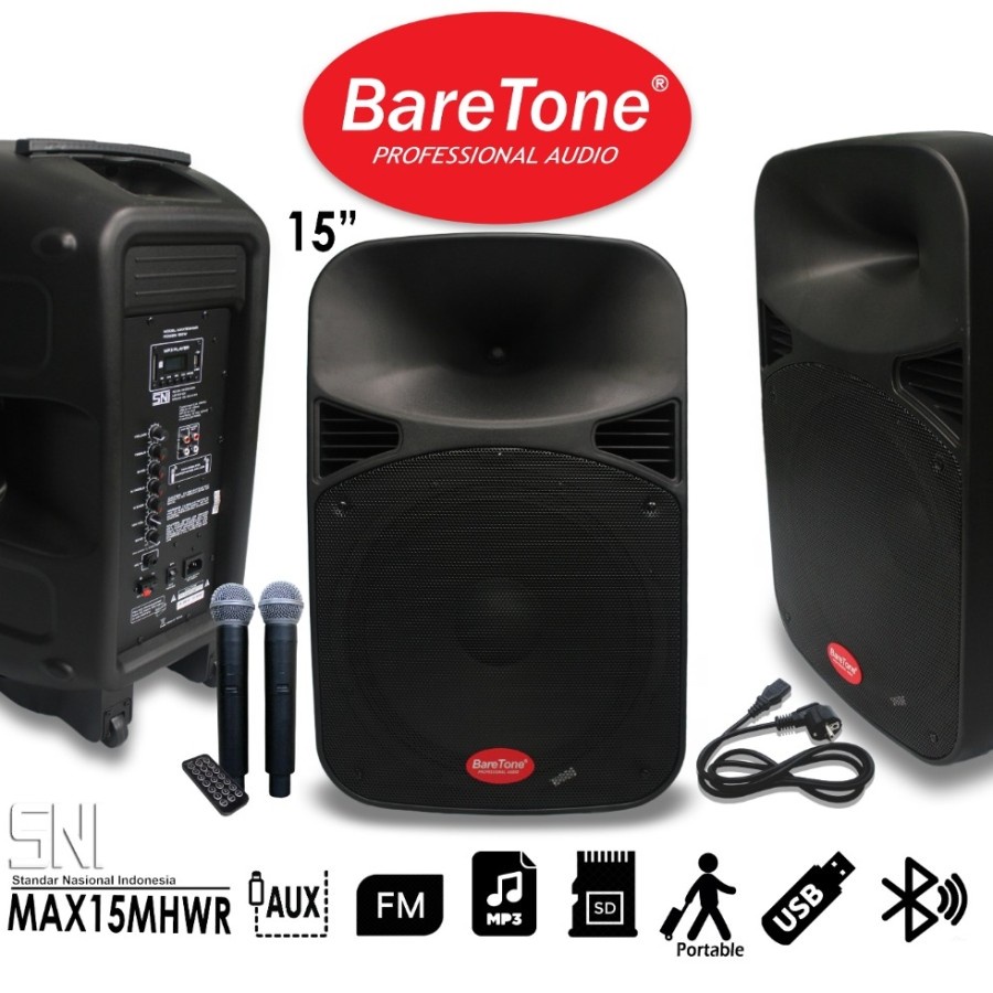 SPEAKER PORTABLE BARETONE MAX 15 MHWR ORIGINAL MEETING WIRELESS SPEAKER PORTABLE MAX15MHWR