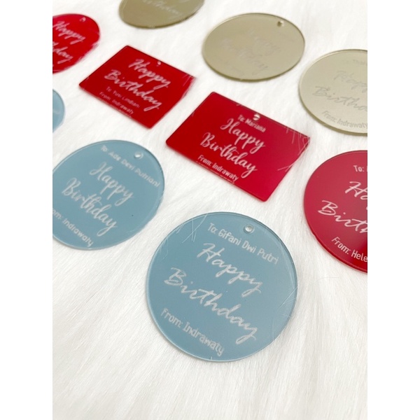 ACRYLIC TAG | HAMPERS TAGS | CHRISTMAS NATAL | LEBARAN IDUL FITRI | IMLEK SINCIA