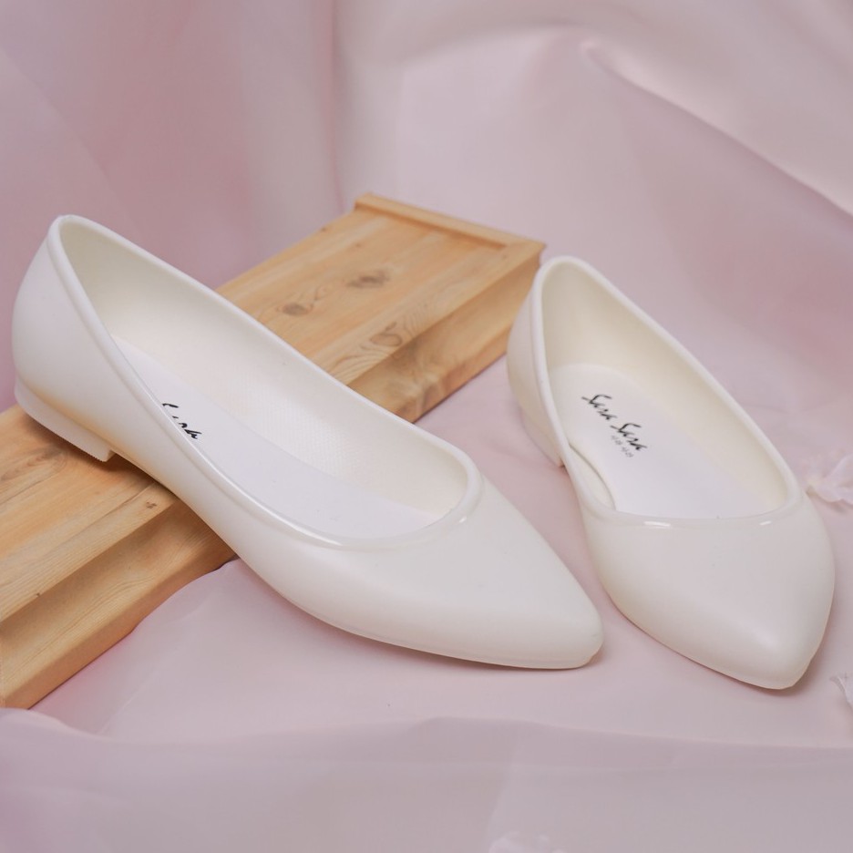 Flat Shoes Jelly Wanita SARA SARA PELANGI Sepatu Jelly Wanita Trendy Sepatu Kerja Jelly