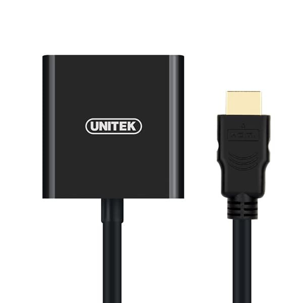 Accessories Connector / Konverter HDMI To VGA With Audio - Merk Unitek (Y6333)