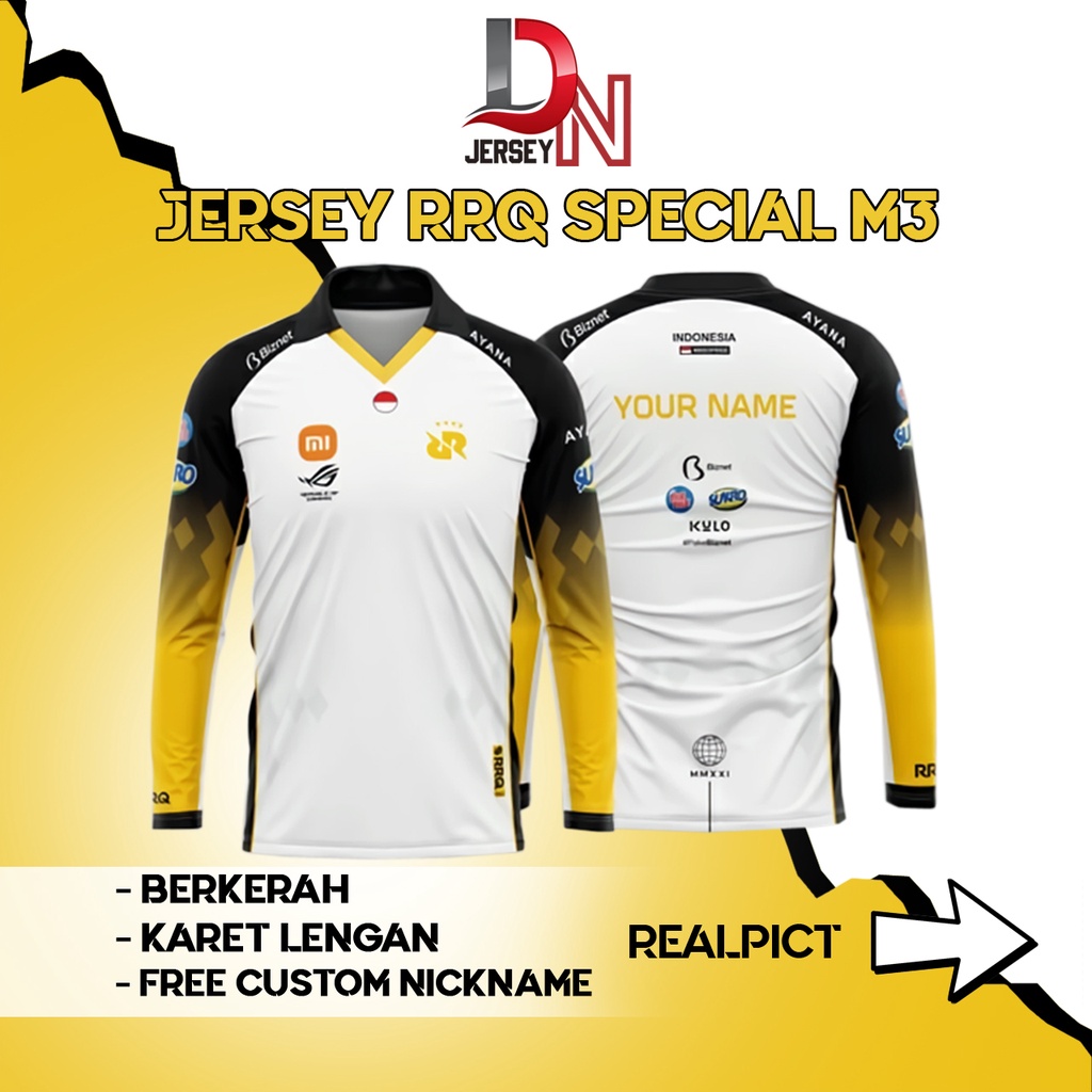 JERSEY BAJU KAOS RRQ SPECIAL M3 WORLD 2021 LENGAN PANJANG (FREE NICKNAME)