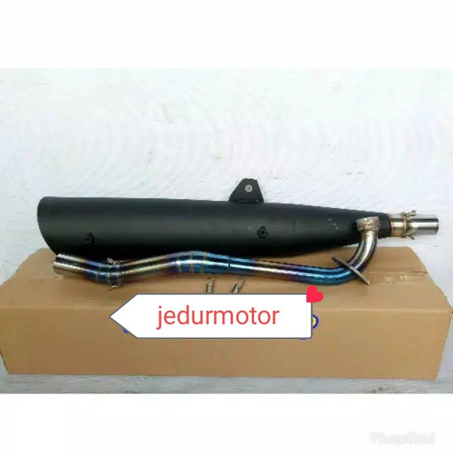 knalpot tsukigi Honda Supra x 125 leher pelangi stainless