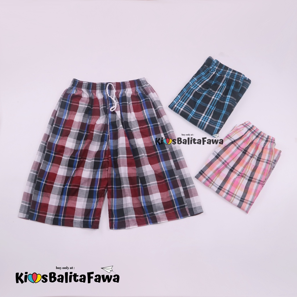 Celana Hawai Pria fit XXL / Motif Kotak Sarung Pria Harian Pants Harian Big Size Boxer Pendek Jumbo