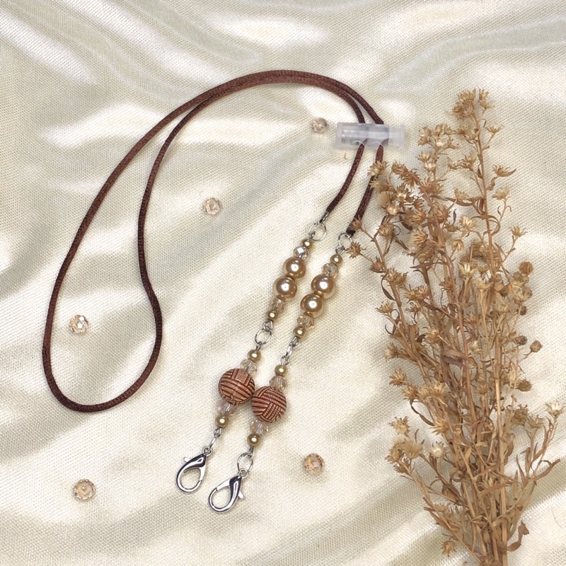 Kalung Masker 2 In 1 Konektor Strap Mask Mutiara Tali Masker Unik