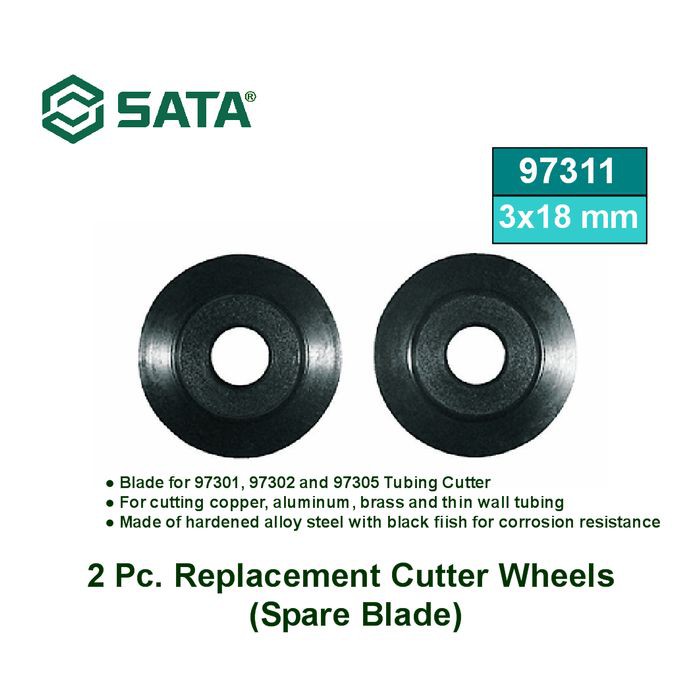 

SATA - Pisau PVC Tube Cutter 97311 2PC SPARE BLADE 3.0MM x 18MM