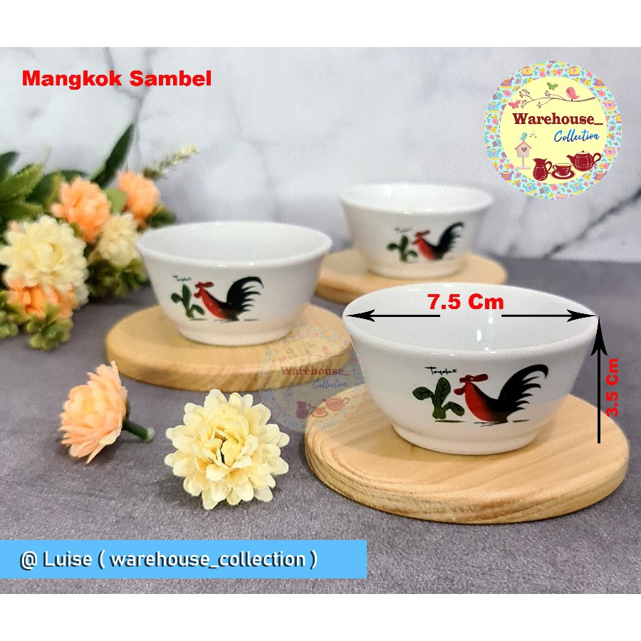 Mangkok Kecil Cap Ayam Jago TOYOKI / Mangkuk mini jadul / Mangkok sambel jago toyoki