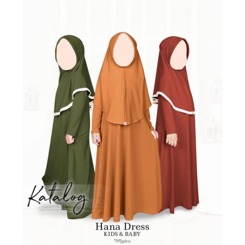 Setelan Gamis dan Hijab anak Hana Dress by Atelier Angelina