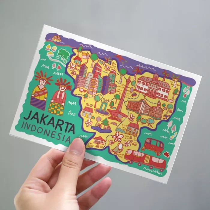 

Jakarta Postcard by Lestari - Kartu Pos Ilustrasi