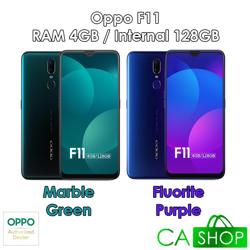 Oppo F11 4gb 128gb 4 128 Marble Green Fluorite Purple White Baru New Garansi Resmi Shopee Indonesia