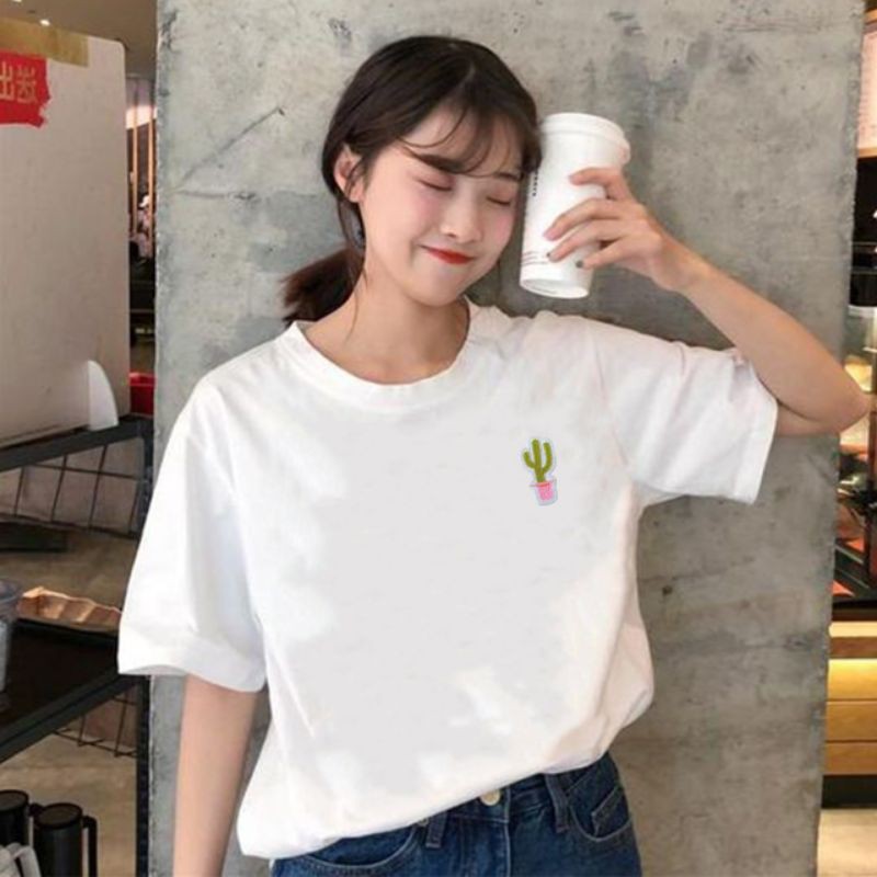 KAKTUS  / TERMURAH BAJU KAOS KATUN WANITA LENGAN PENDEK / TUMBLR TEE /  OVERSIZE