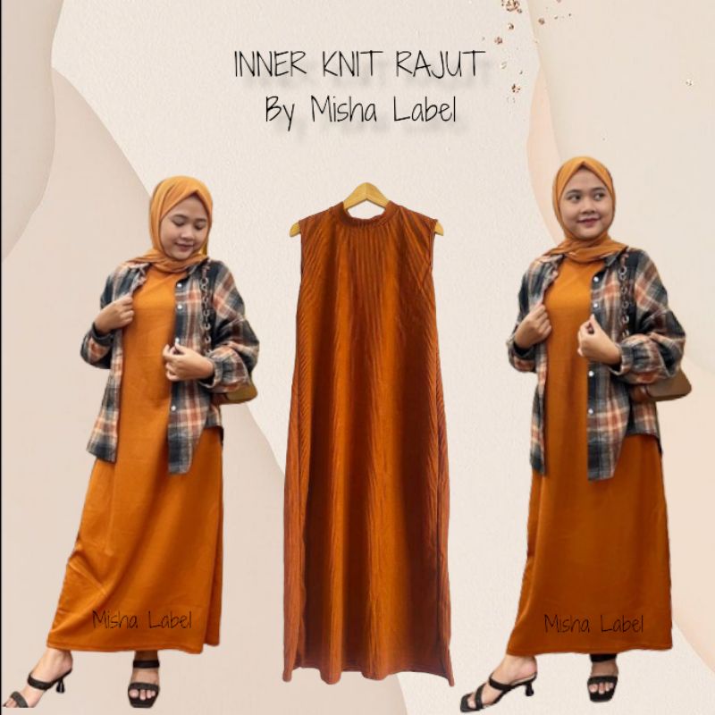 (PROMO) INNER DRESS SPAN RAJUT BY MISHA LABEL (TIDAK NERAWANG)