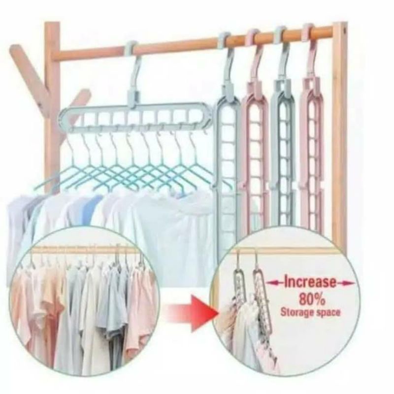 GANTUNGAN BAJU / HANGER MULTIFUNGSI DAPAT DILIPAT