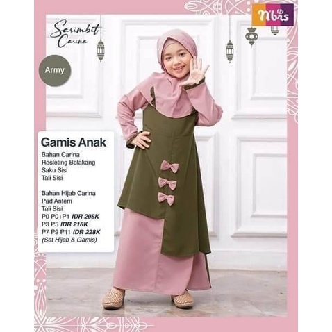 Gamis Muslim Couple IBU dan ANAK Terbari By Nibras Carina