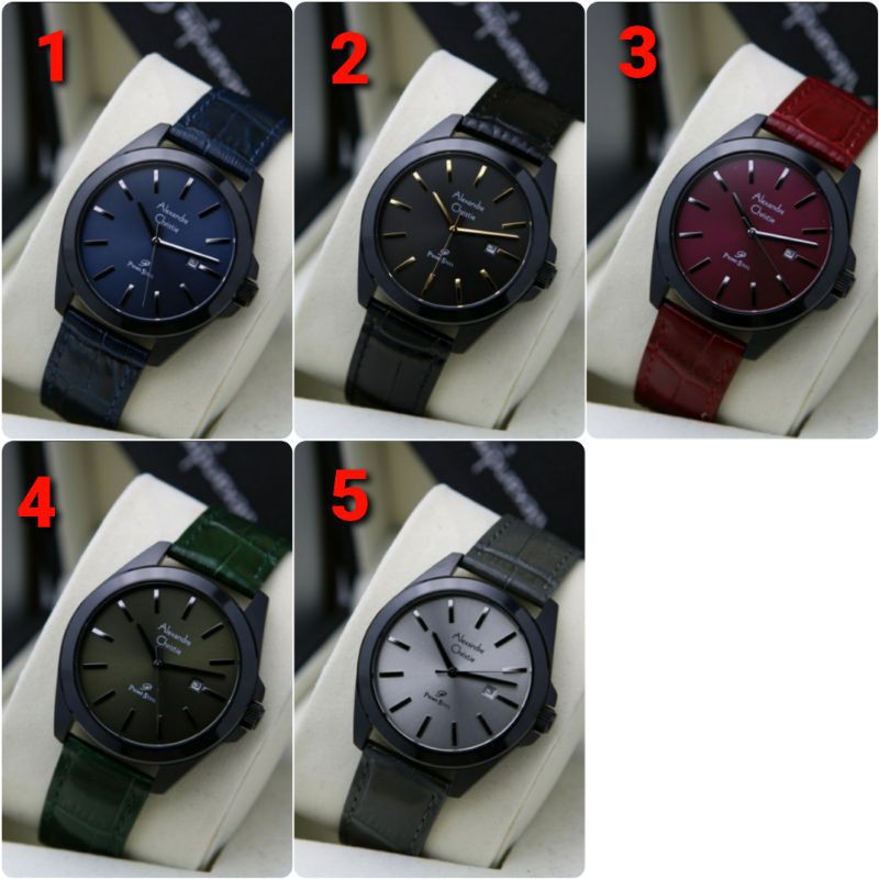 ORIGINAL GARANSI RESMI JAM TANGAN WANITA ALEXANDRE CHRISTIE CEWEK KULIT ALEXANDER CRISTIE AC 1023
