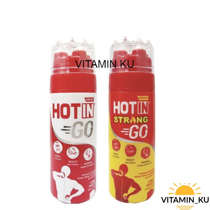 ASLI Hot In HOTIN GO Cream 100 Gram dengan Roll On dan Alat Pijat Strong Original VITAMIN KU