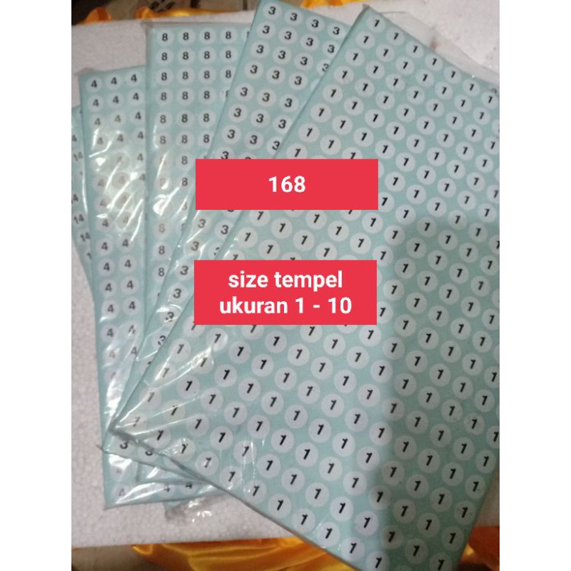 ( COD ) SIZE TEMPEL UKURAN 1 S/D 10