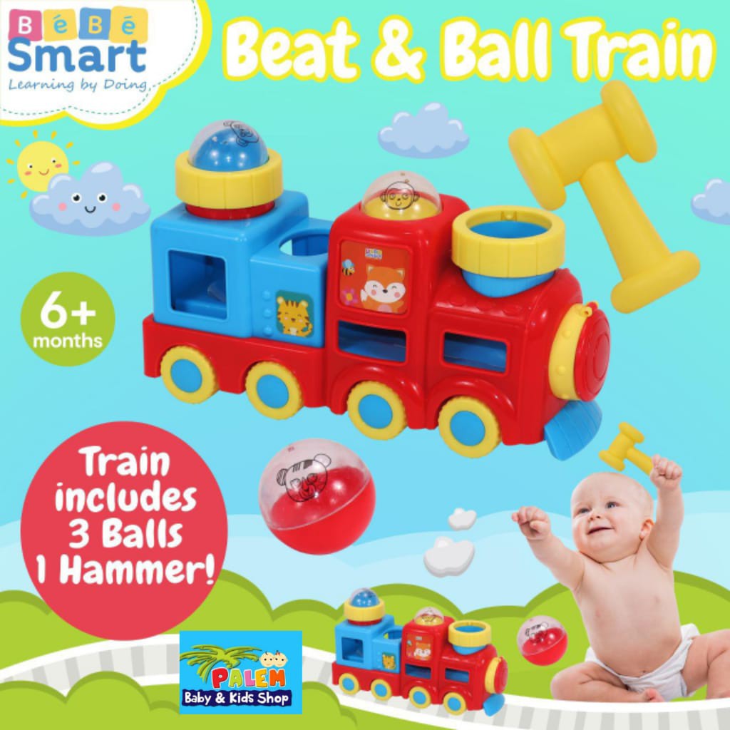 bebe smart beat and ball train/mainan kereta anak 6m+ bbs 318