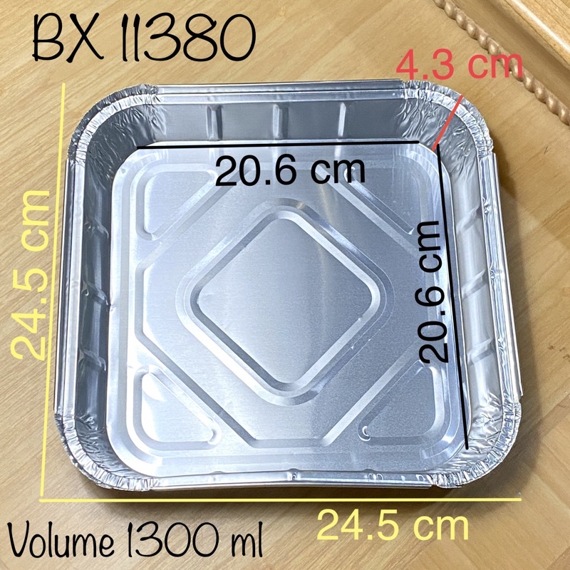 Aluminium Foil Cup BX 11380 Tanpa Tutup / Alufoil 24x24 cm / Aluminium Foil Tray 24 x 24 cm / Alufoil Tray BX 11380