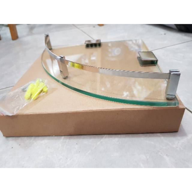 Rak sabun sudut kaca 1 susun