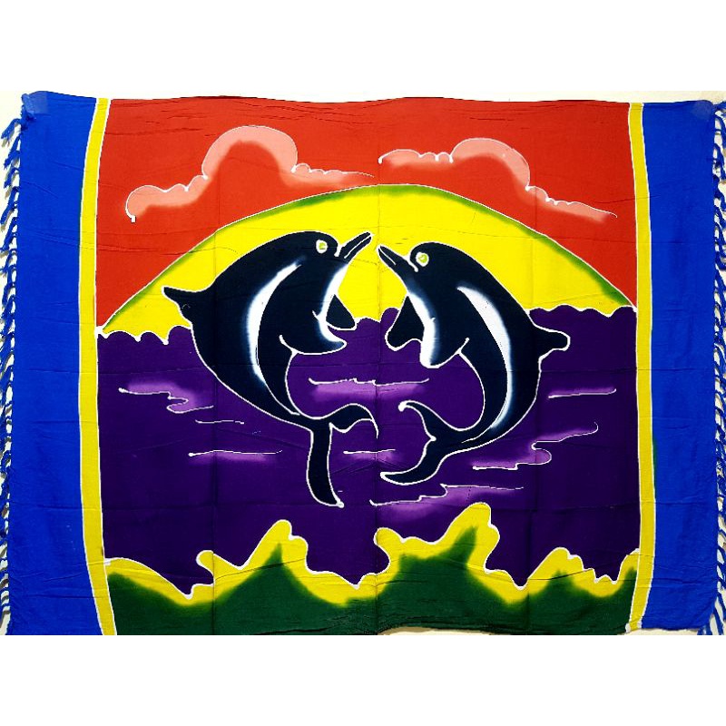 Sarung pantai lukis khas bali | Sarung pantai handmade | Kain pantai lukis | Sarung pantai murah-Animal 1