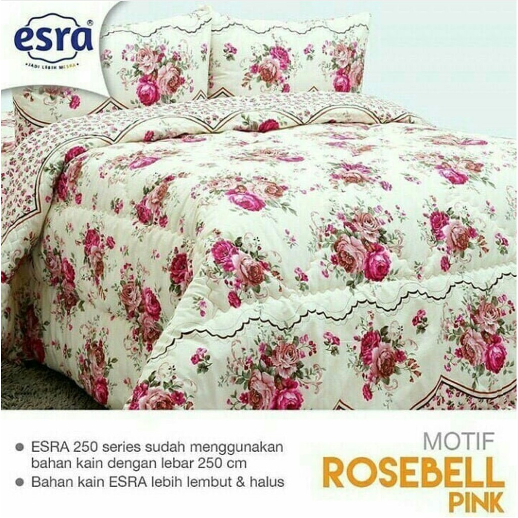 Sprei Homemade/Bahan Esra/Sprei Murah/Rosebell pink