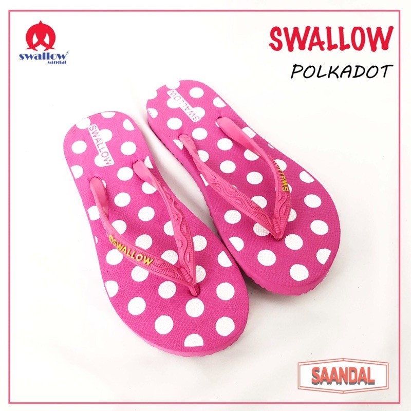 Sandal Jepit Wanita Swallow Polkadot Original (Bisa Eceran)