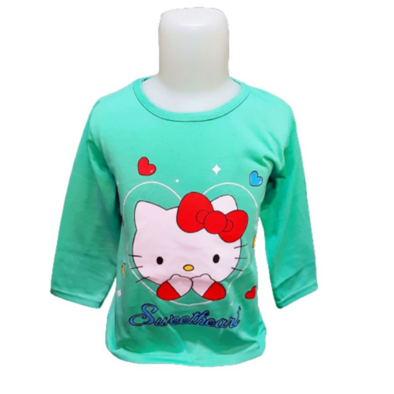 kaos anak perempuan lengan panjang 1-10tahun motif BARBIE GIRL