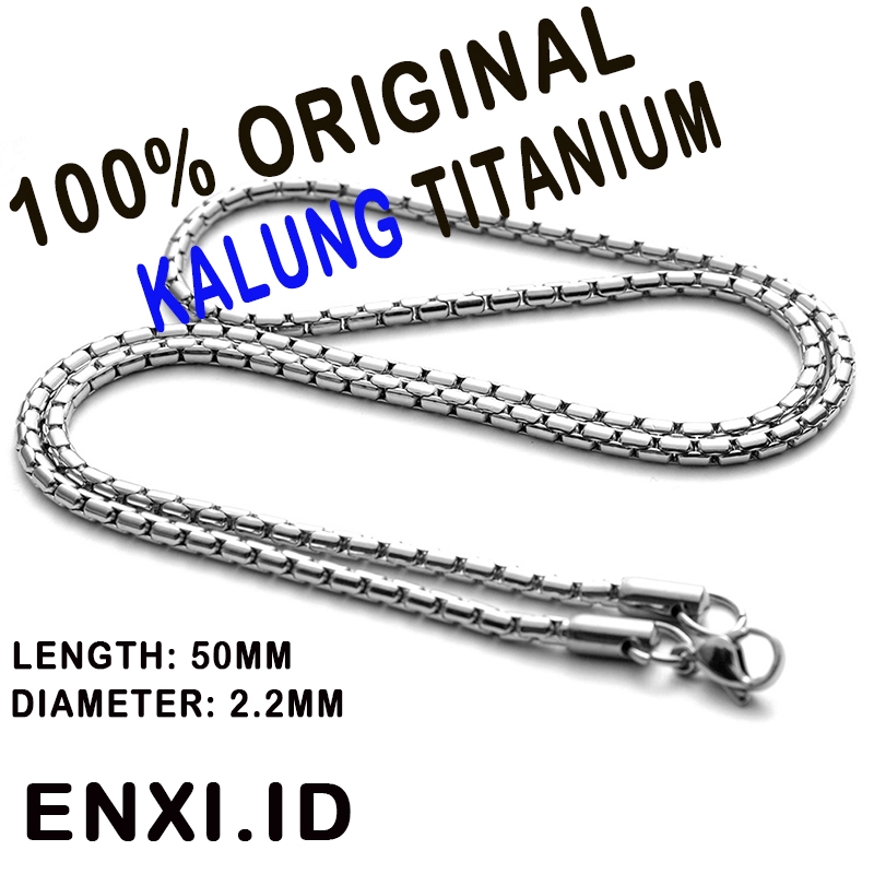 【COD】100% Original Titanium Kalung Anti Karat (Length50cm)1225#