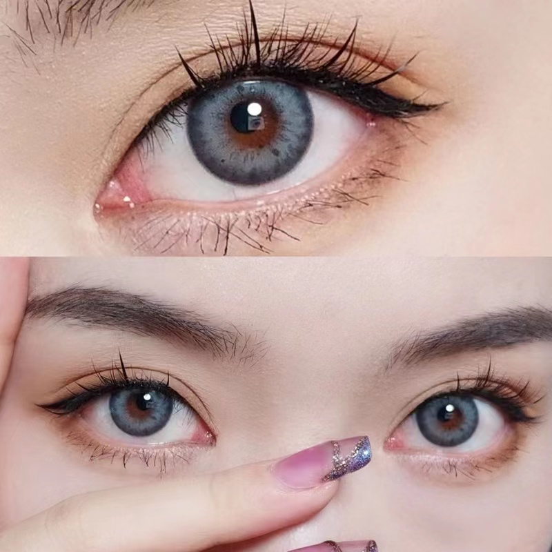 (COD)Menyinarimu Softlens Minus(-1~-6) BLACKSPOT Softlens Lensa Mata Penuh Gaya Dan Cantik Softlens Brown Warna Lensa Kontak Soflen 2022 New Dubai Import Premium Big Eye Gray Exoticon Softlen