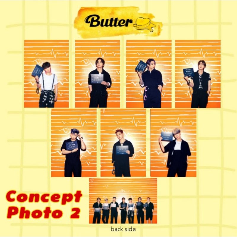 BTS BUTTER CONCEPT PHOTO Acrylic Clear Keychain Gantungan Kunci Akrilik