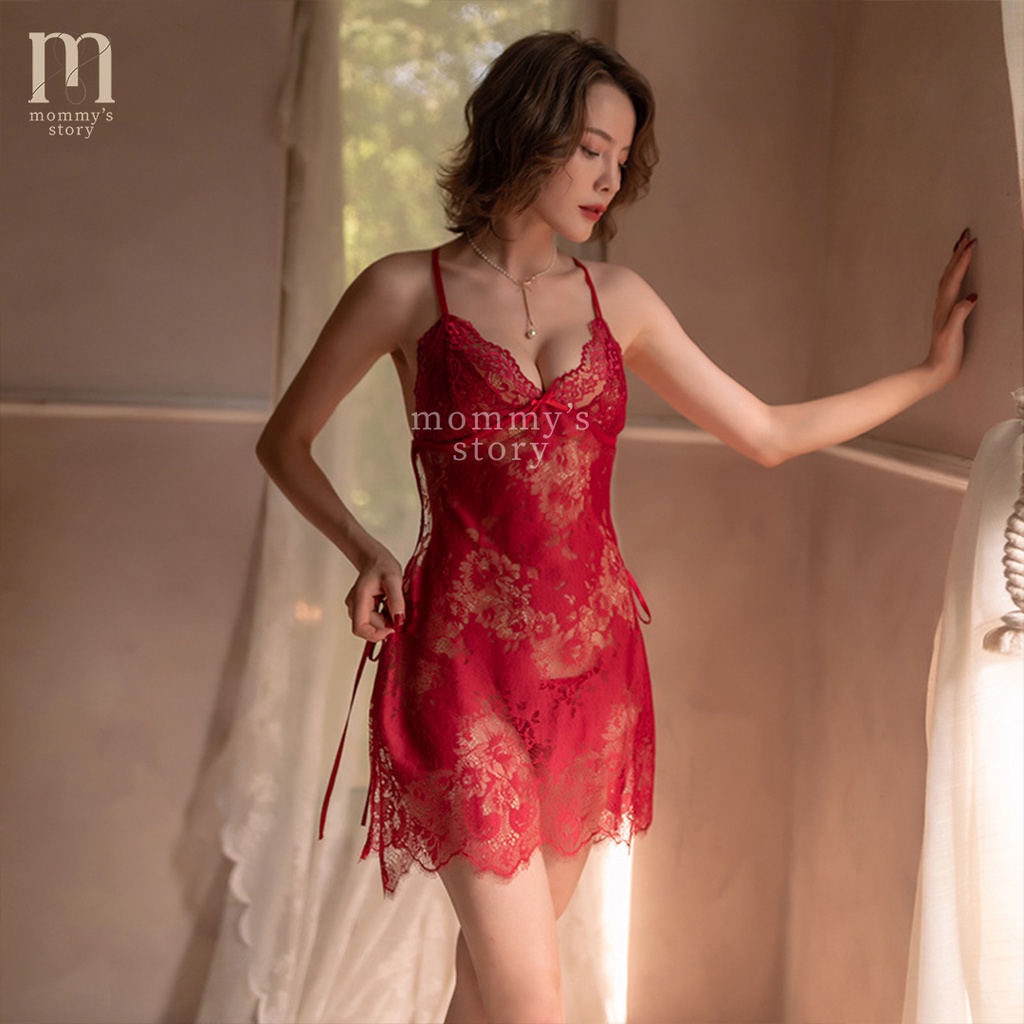 Lingerie Sexy Renda Premium Wanita Dewasa Impor Baju Dinas Depan Suami Sleepwear Gstring Baju haram  Termurah Baju Malam Pertama Bikini Kekinian Terbaru Bisa Cod LR28-6