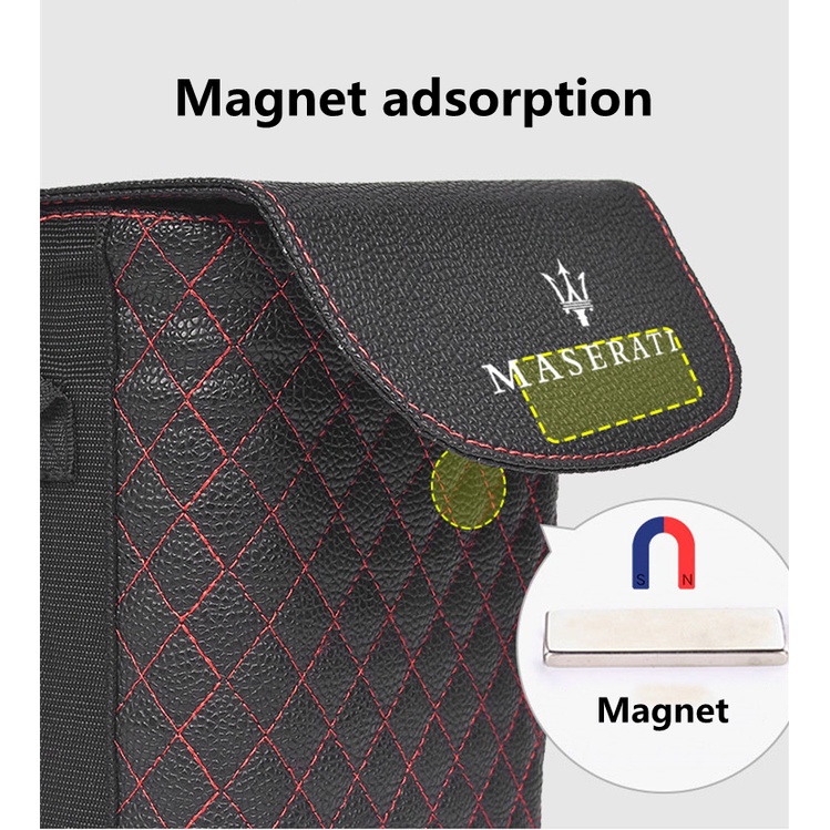 (G-CLUB) Tempat Sampah Mobil Bahan Kulit Tahan Air