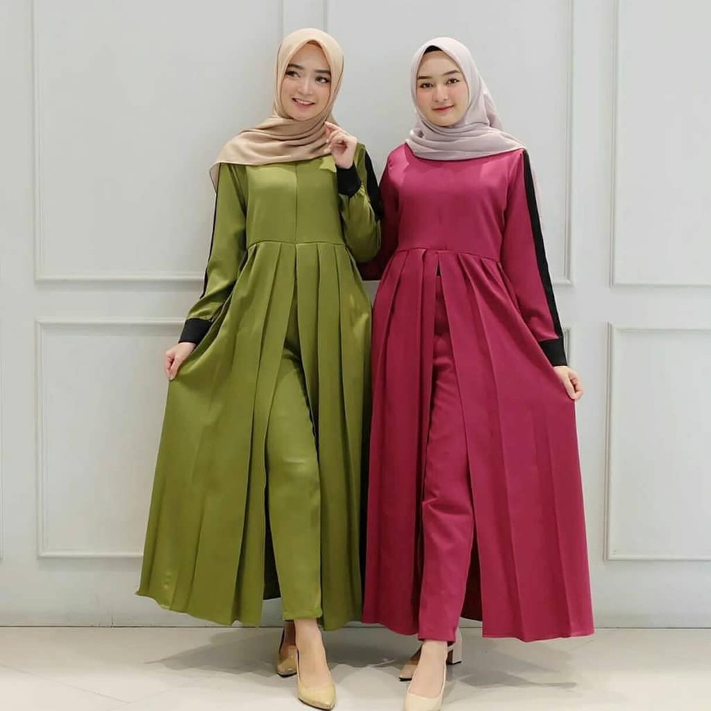 ANHA SET Baju  Remaja  Kekinian  Fashion Wanita  Muslimah 