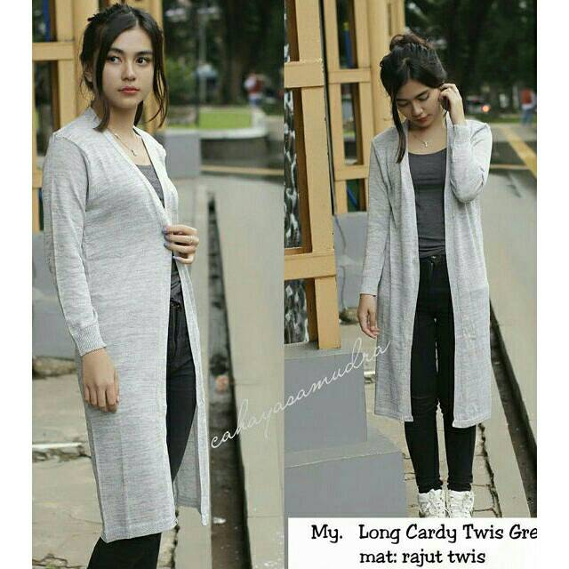 Long twist cardigan / LONG CARDI / TWIST