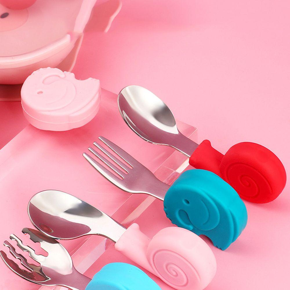 Solighter Baby Gadget Lucu Balita Alat Makan Sendok Garpu Set Anak Utensil