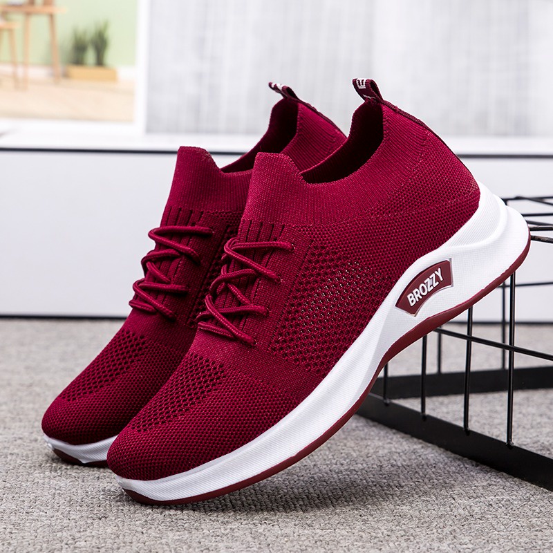 Brozzy Sepatu Wanita Original  D12 / D13 COD Gratis Ongkir Brozzy Import Sneakers Wanita Running Olahraga Senam cewek  Joging-1