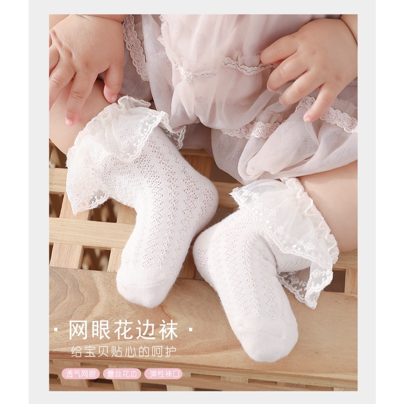 (Pimenova) Kaos kaki renda bayi kaos kaki renda anak import