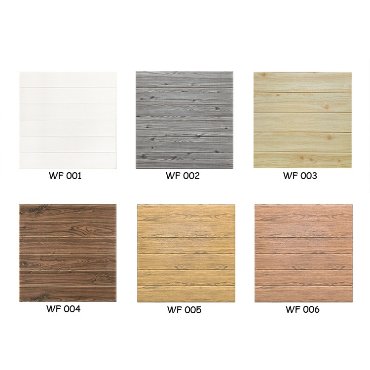 Wallpaper Dinding Wallpaper Stiker Wood Foam Wallpaper 3D Kayu Klasik Wallfoam Kayu Putih Waterproof Ukuran 70cm x 70cm GOSHOP88