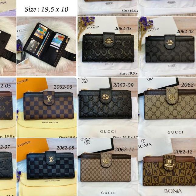 ♤ Dompet Panjang Lipat Kancing Resleting 2 Wanita Free Box ➾