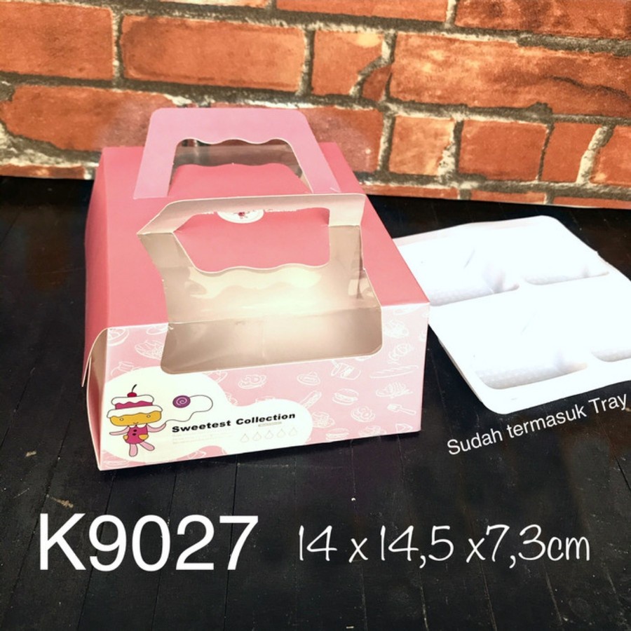 

10 pcs K9027 kotak dus kue sekat Hampers mooncake Cupcake