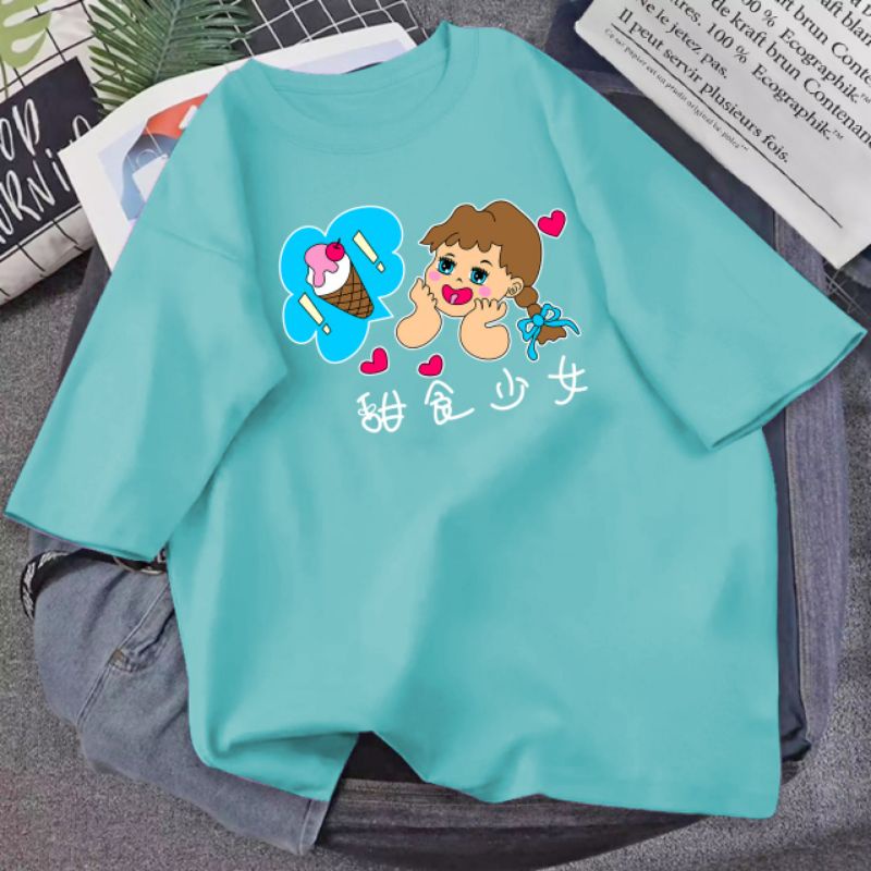 ATASAN OVERSIZE WANITA GADIS KECIL HIJAU MINT | ATASAN OVERSIZE WANITA MURAH | BAJU WANITA LUCU | BA