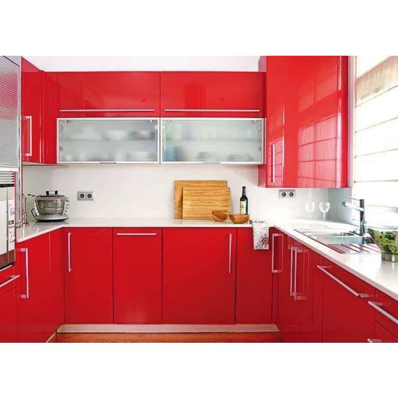 

STIKER FUNITURE WARNA MERAH GLOSSY anti minyak merek profix